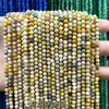 Suministrado directamente por el fabricante: cuentas redondas pequeñas de piedra natural, cuentas de arroz, cristal, turmalina, cuentas redondas de ágata, materiales hechos a mano para DIY, accesorios para pulseras