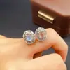 Pendientes de Piedra Lunar Natural Transfronterizos para Mujer, Accesorios de Nicho de Alta Gama, Joyería de Plata 925, Joyería de Lujo 4*6, Venta Directa de Fábrica