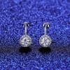 PAG &amp; MAG novos brincos de diamante mosant de prata esterlina s925 simples brincos de bolsa redonda design de joias atacado