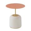 Mesa auxiliar de vidrio templado de estilo nórdico, mesa de esquina ligera de lujo, mesa redonda pequeña, mesita de noche, sofá, estante de almacenamiento, mesa de centro pequeña, sala de estar