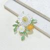 Novo broche de flor de margarida de alta qualidade, rosa, branco, verde, folha, flor de margarida, broche, temperamento masculino e feminino, corpete