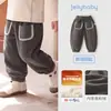 Pantalones para Niños Jerry Baby con Forro de Terciopelo Calentitos para Niñas de 5 Años con Puño Pantalones Casuales Nuevos Otoño/Invierno para Niños