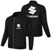 23 masculino transfronteiriço preto esportivo plus size moderno comércio exterior zíper solto estilo punk motociclista logo de carro jaqueta europeia e americana