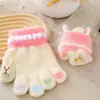 Guantes Infantiles Otoño e Invierno Terciopelo Engrosados Manoplas Conejo Bebé Dedos Separados Lindos Guantes Tejidos para Niños y Niñas Fabricante