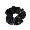Scrunchie Retro Floral Pequeño Suave para Cola de Caballo Doble Color Banda Elástica para el Cabello para Mujeres Estilo Otoño e Invierno de Gama Alta