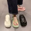Chanclas para mujer para uso en exteriores, sandalias de playa, nuevas sandalias de dedo de tacón alto y plataforma para primavera y verano 2026