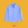 Camisa Blanca de Algodón Puro de Manga Larga 2026 para Niños, Camisa Versátil para Actuaciones Escolares, Camisa Diaria Estilo Primavera y Otoño para Niños