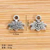 Colgante Cruz Aleación Plata Antigua Mariposa Flores Flores de Lirio del Valle Cuentas Espaciadoras Accesorios para Joyería DIY Abalorios Hechos a Mano