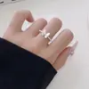 Anillo Metálico Minimalista de Mariposa para Mujer, Anillo para Dedo Índice de Diseño de Nicho, Anillo Abierto Versátil de Gama Alta