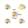 Nuevo Colgante de Animal Insecto Mariposa Abeja de Resina de Dibujos Animados Llavero DIY Pendientes Accesorios para Bolsos W779