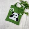 Nova Bolsa Tricotada Panda Bolsa Feminina Grande Capacidade Ombro Transversal Bolsa de Mão Balde Lã Bolsa Axilar