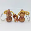 Colgante de Calabaza de los Doce Signos del Zodíaco Llavero para Coche Madera de Melocotón Imitación Llavero de Paz y Riqueza Accesorio para Llave de Coche