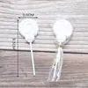 Venta al por mayor Vela de Lazo Individual Hermosa Decoración para Pastel Enchufe Rosa Blanco Caricatura Piruleta Vela de Cumpleaños
