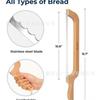 Cuchillo de pan de madera, cortador de pan doméstico, cuchillo para tostar, sierra para cortar pan baguette simple, rebanador de madera maciza