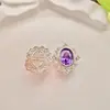 Cobre Chapado en Oro de 14K Color Conservante Zirconia Microincrustada Cuentas Espaciadoras Ovaladas Pulsera de Cristal Accesorios DIY para Manualidades y Artículos Hechos a Mano