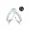 Anillo de Pareja Mariposa Galaxia para Hombres y Mujeres, Textura Fresca Simple Anillo de Pareja Luminoso Regalo Fábrica al por Mayor