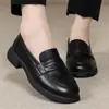 Mocasines Retro Franceses de Suela Blanda Estilo Británico para Mujer Otoño 2026 Nuevos Zapatos Planos Casuales Slip-on de Suela Blanda