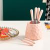 Tenedor de fruta doméstico de acero inoxidable, traje de tanque de almacenamiento, seguridad para niños, de alta gama, lindo, palillo de fruta de fresa, tenedor pequeño para fruta