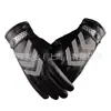 Guantes acolchados de cuero PU con forro polar cálido para ciclismo y uso exterior