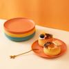 Plato para Huesos de Mesa para el Hogar de 6 Pulgadas, Plato Pequeño de Escritorio, Plato Pequeño para Comida, Plato Creativo de Plástico para Snacks y Frutas