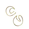 Pendientes de Clip Redondos Irregulares Retorcidos Geométricos Minimalistas con Diseño Único, Accesorios de Oreja Versátiles de Moda para el Día a Día