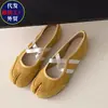 Zapatos Mary Jane de estilo coreano con separación de dedos para mujer, nuevo modelo de verano, zapatos planos de ballet de talla grande, zapatos de pezuña de cerdo para mujer