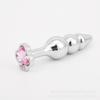 Flor de sondeo de póker al por mayor tapón anal de metal para el ano trasero de mujer saliente tapón anal extraíble herramienta de masturbación