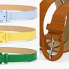 Cinturón Fino de Color Caramelo Estilo Coreano para Mujer, Cinturón de Cuero Versátil y de Moda para Combinar con Jeans y Vestidos, Cadena Decorativa para la Cintura, Sencillo y de Alta Gama