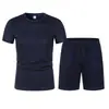 Conjunto de Baloncesto de Dos Piezas para Hombre Verano Transfronterizo 2026, Shorts Deportivos de Manga Corta, Conjunto Deportivo Versátil Casual de Moda