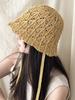 Chapéu de Pescador Cadarço Renda Trançado Estilo Japonês Feminino Primavera e Verão Novo Chapéu de Sol e Protetor Solar Respirável Mostrando o Rosto Chapéu Pequeno de Balde