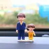 Personajes de Dibujos Animados para una Familia de Cuatro Adornos para Coche, Adornos Cálidos para Coche, Decoraciones Interiores de Coche para Consola Central Venta al por Mayor