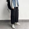 Militar Verde Cargo Calças Masculinas Moda Marca Loose Straight Primavera e Outono Casual Calças Hong Kong Estilo Coreano Moda Wide Leg Calças para Meninos