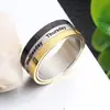 Pode girar! Moda Étnica Anel de Aço Titânio Personalidade Masculina Tendência Agressivo Simples Anel de Comida Anel