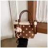 Bolsa de Ombro Casual para o Dia a Dia Lona de Bolinhas Estilo Novo Bolsa Versão Coreana Bolsa de Nicho 2026 Bolsa Saco Grande Capacidade Bolsa Feminina