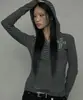 Amazon Principios de Primavera Nuevo Estilo Europeo y Americano Transfronterizo Patrón Cruzado Pedrería Personalizado Moderno Calle Rayas Sudadera con Capucha Camiseta para Mujer