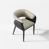 Nueva Silla de Comedor Estilo Italiano Lujo Ligero 2026 para Hogar, Hotel de Alta Gama, Restaurante Comercial, Silla de Cuero con Respaldo, Silla de Mesa de Comedor