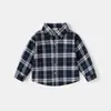 Camisas para Niños al por Mayor 2026 Otoño Nuevas Camisas de Manga Larga a Cuadros Elegantes para Bebés, Body de una Pieza Dropshipping