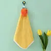 Toalha de Mão Pendurada Doméstica Infantil Fofa Pequena Toalha Absorvente Macia Veludo Coral Toalha de Mão Pano de Mão