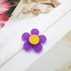 Parche acrílico color gelatina flor de cinco pétalos tocado accesorios de joyería DIY al por mayor