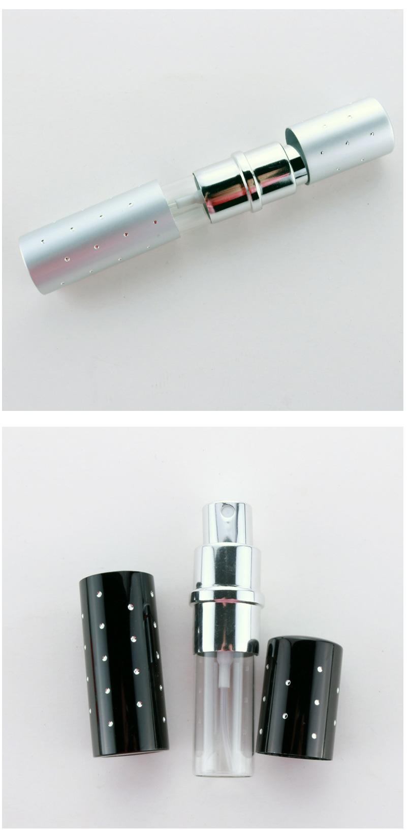 玻璃喷雾瓶10ml点钻电化铝外壳便携香水分装瓶-化妆水按压喷