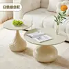 Nueva Mesa de Centro Estilo Crema Mesa de Dormitorio Mesa de Sofá Dormitorio Mesa Pequeña Balcón Mesa de Té Pequeña Redonda Fabricante Venta al por Mayor