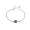 Pulsera de Calabaza de Plata de Ley S925 Yilu con Jade Verde, una Pieza de Joyería de Plata de Nuevo Estilo Chino Lujosa y Elegante