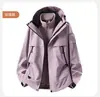 Chaqueta Morada Súper Elegante para Mujer 2026 para Otoño e Invierno, 3 en 1 con Capa Interior Desmontable, Adecuada para Viajes y Senderismo