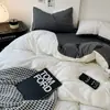 Categoria a Materno e Infantil Grau A Puro Algodão Dormir Nu Conjunto de Quatro Peças Lençóis de Cama de Puro Algodão Capa de Edredom Lençóis de Cama Conjunto de Três Peças para Dormitórios de Estudantes Universitários