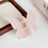 Pinza de Garra de Mariposa Francesa Bafiya para Mujer Elegante Temperamento Dulce Pinza de Tiburón Retro Versátil Accesorios para el Cabello Semirrecogido Pinzas para el Cabello