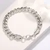 Pulsera Cubana Europea y Americana Hip Hop Acero Inoxidable Pulsera para Hombre Punk Alto Sentido Pulsera Cubana Tendencia