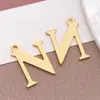 Pingentes de Aço Inoxidável com 26 Letras Maiúsculas do Alfabeto Inglês, Brincos, Pingentes Pequenos, Colares DIY Feitos à Mão, Pulseiras, Acessórios de Joias