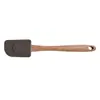 Espátula de Silicona para Hornear Herramientas de Cocina Pastel Postre Crema Espátula Mango de Madera Espátula Grande para Mantequilla Hogar