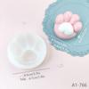 Molde de silicona pata de gato molde para hornear pasteles DIY pata de gato piedra de incienso expandible aromaterapia vela herramienta de amasado música herramienta de molienda
