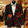 Chaqueta de Traje de Fiesta de Dos Botones con Impresión Digital 3D Top Casual Venta Directa de Fábrica Origen Venta Caliente Transfronteriza Otro